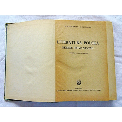 .Bogusławska Z  LITERATURA POLSKA OKRESU ROMANTYZMU  7/6
