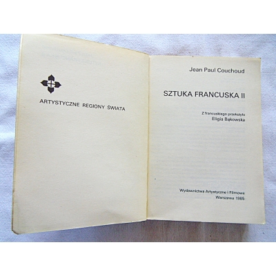 Couchoud J.P.  SZTUKA FRANCUSKA II  22/14