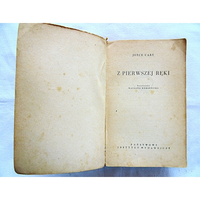 Cary J. Z PIERWSZEJ RĘKI   9/5