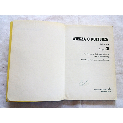 Chmielewski K. WIEDZA O KULTURZE Podręcznik Cz.2