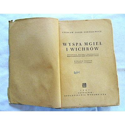 Centkiewicz C.J. WYSPA MGIEŁ I WICHRÓW   66/17