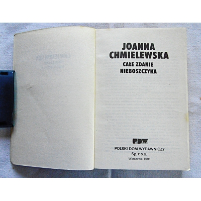 Chmielewska J. CAŁE ZDANIE NIEBOSZCZYKA  166/12