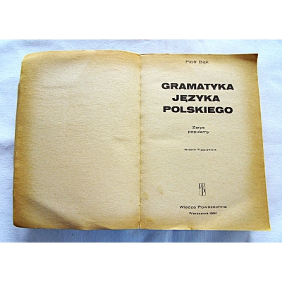 Bąk P. GRAMATYKA JĘZYKA POLSKIEGO  281/10