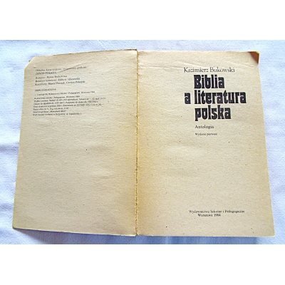 Bukowski K. BIBLIA A LITERATURA POLSKA  Antologia  281/10