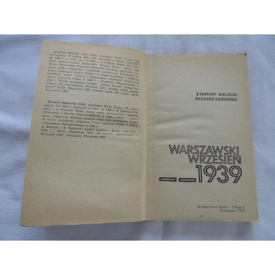 Bielecki Z. WARSZAWSKI WRZESIEŃ 1939  276/15