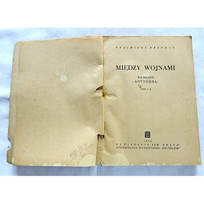 Brandys K. MIĘDZY WOJNAMI Tom I,II  Samson * Antygona  87/15