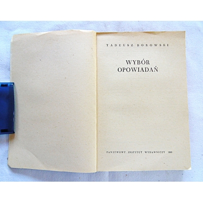 Borowski T.  WYBÓR OPOWIADAŃ  391/13