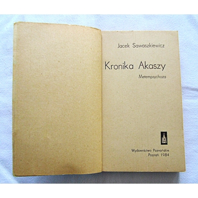 Sawaszkiewicz J. KRONKA AKASZY Metempsychoza  528/14