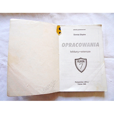 Stopka D. OPRACOWANIA  lektury*wiersze  Klasa 7   528/14