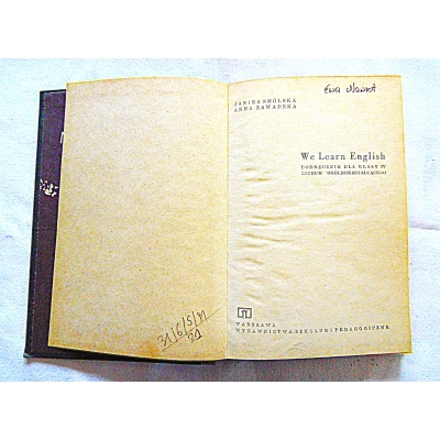 Smólska J.  WE LEARN ENGLISCH  31/6
