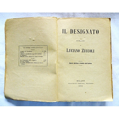 Zuccoli L  IL DESIGNATO  Romanzo  145/14