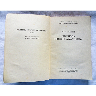 Zaleski M. PRZYGODA DRUGIEJ AWANGARDY  1/13