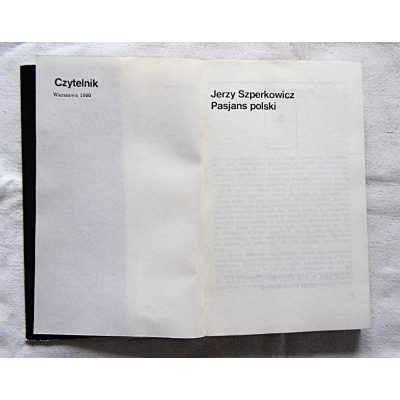 Szperkowicz J. PASJANS POLSKI  111/9