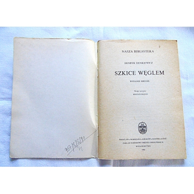 Sienkiewicz H. SZKICE WĘGLEM  357/8