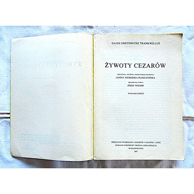 Swetoniusz Trankwillus G.  ŻYWOTY CEZARÓW  22/14