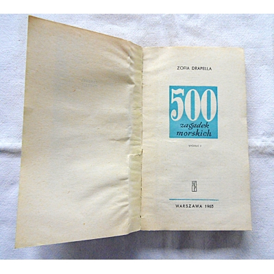 Drapella Z. 500 ZAGADEK MORSKICH  170/13