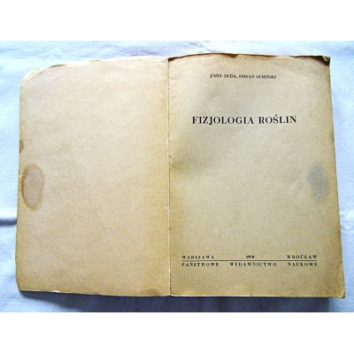 Duda J.  FIZJOLOGIA ROŚLIN  209/13
