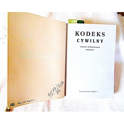 Pr.zb. KODEKS CYWILNY Stan prawny na 1 lutego 2011r. Przepisy wprowadzające